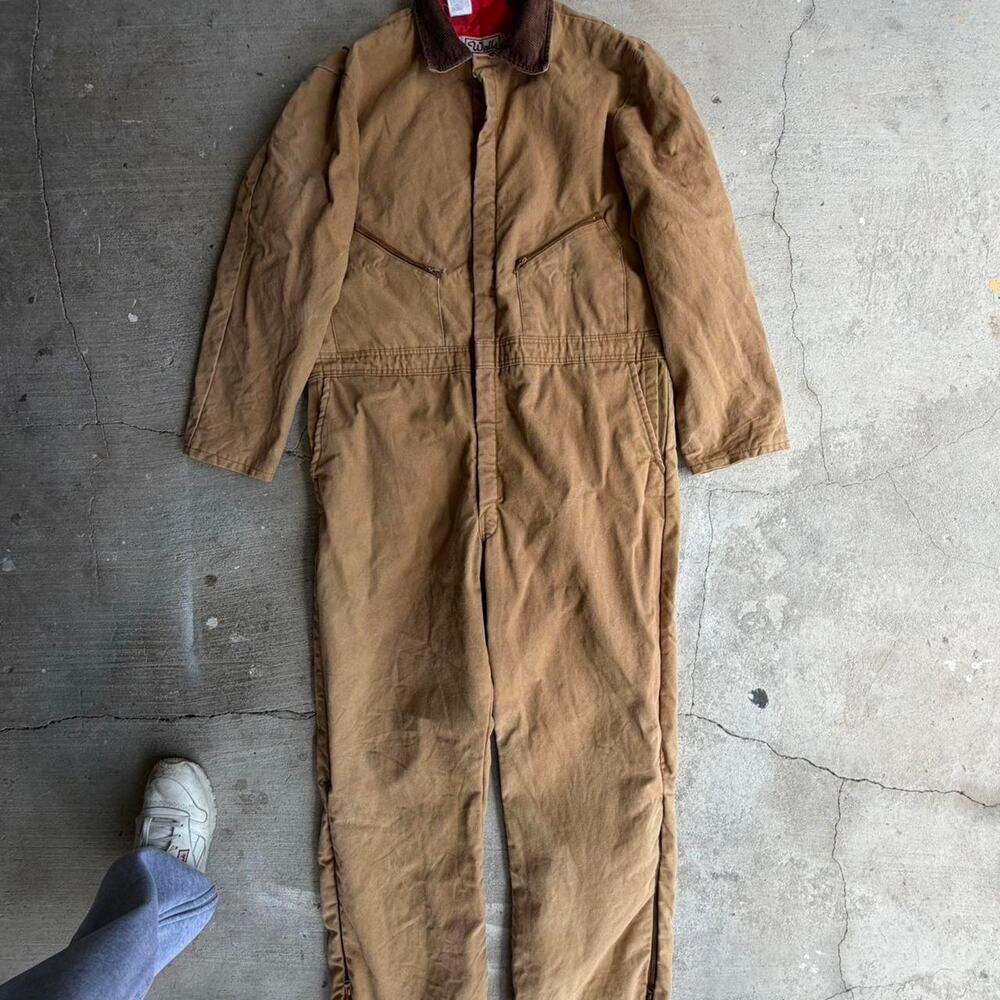 Walls tan insulated coveralls size